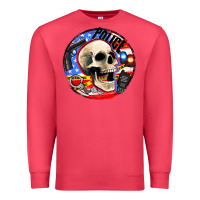 Cardinal police skull and police equipment Premium Sweatshirt - AdoDesignShop