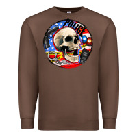 Chestnut police skull and police equipment Premium Sweatshirt - AdoDesignShop