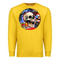 Lemon police skull and police equipment Premium Sweatshirt - AdoDesignShop