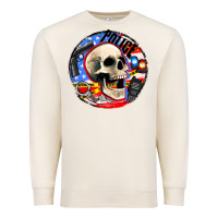 Sandshell police skull and police equipment Premium Sweatshirt - AdoDesignShop
