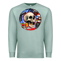 Seafoam police skull and police equipment Premium Sweatshirt - AdoDesignShop
