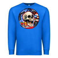 True Royal police skull and police equipment Premium Sweatshirt - AdoDesignShop