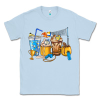 Dusty Blue Volleyball coffee cups Classic Tee - HowdyJamesFarm
