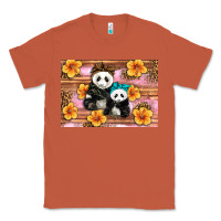 Copper Mama Panda And Baby Panda Classic Tee - Artiststas