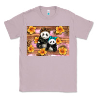 Lilac Mama Panda And Baby Panda Classic Tee - Artiststas