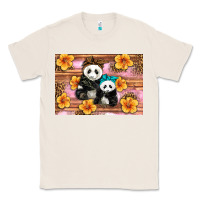 Natural Mama Panda And Baby Panda Classic Tee - Artiststas