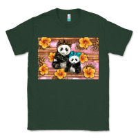 Sports Green Mama Panda And Baby Panda Classic Tee - Artiststas