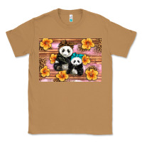 Toasted Coconut Mama Panda And Baby Panda Classic Tee - Artiststas