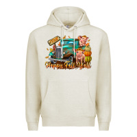 Oatmeal Heather Farm Happy Fall Y'all Premium Hoodie - CowhideDigitalArt
