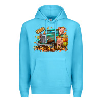 Ocean Blue Farm Happy Fall Y'all Premium Hoodie - CowhideDigitalArt