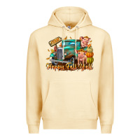 Pina Colada Farm Happy Fall Y'all Premium Hoodie - CowhideDigitalArt