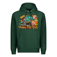 Sports Green Farm Happy Fall Y'all Premium Hoodie - CowhideDigitalArt