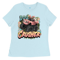 Baby Blue Egg crusher Easter truck Easter Day Ladies Tee - HowdyJamesFarm