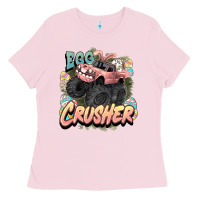 Bubblegum Pink Egg crusher Easter truck Easter Day Ladies Tee - HowdyJamesFarm