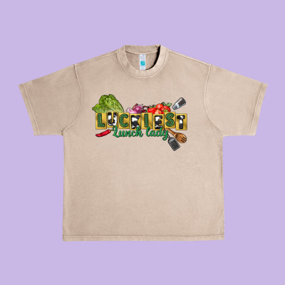 Luckiest Lunch Lady St. Patrick's Day Urban Heavy Tee Designed By Cowgirlartshop
