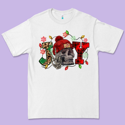 Christmas Joy Skeleton Premium Tee Designed By Nancycooperartshop