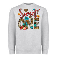 Heather Grey sweet one strawberry Heavyweight Sweatshirt - Artiststas
