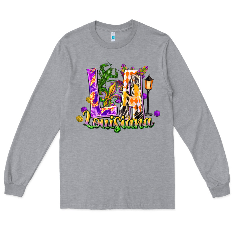 Louisiana La Mardi Gras Long Sleeve Tee by FaDigitalArtStudio | Teevron