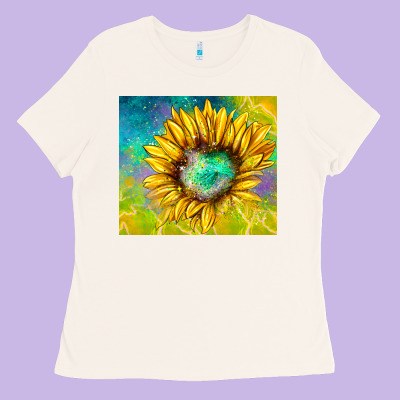 Sparkling Sunflower Ladies Tee Designed By Tumblerdesignbyshophia