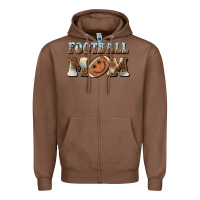 Chestnut football mom football smiley face Zipper Hoodie - BarkalooDesign