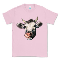 Bubblegum Pink Cow Classic Tee - HowdyJamesFarm