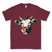 Burgundy Cow Classic Tee - HowdyJamesFarm