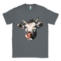 Charcoal Heather Cow Classic Tee - HowdyJamesFarm