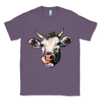 Lavender Cow Classic Tee - HowdyJamesFarm