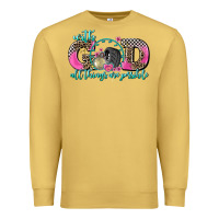 Antique Gold with god all things are possible race Premium Sweatshirt - AdoDesignShop