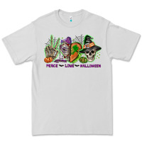 Dove Grey Peace love Halloween Premium Tee - NancyCooperArtShop