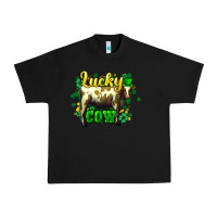 Black St. Patrick's Day Cow Urban Heavy Tee - HowdyJamesFarm