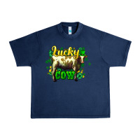 Navy St. Patrick's Day Cow Urban Heavy Tee - HowdyJamesFarm