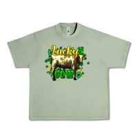 Oil Green St. Patrick's Day Cow Urban Heavy Tee - HowdyJamesFarm
