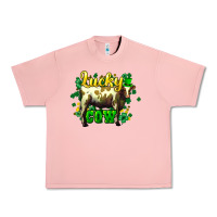 Salmon St. Patrick's Day Cow Urban Heavy Tee - HowdyJamesFarm