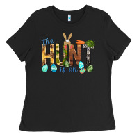 The Hunt Is On With Eggs Easter Day Ladies Tee | Teevron