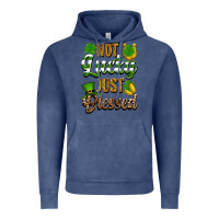 Vintage Denim St. Patrick's Not lucky just blessed Vintage Hoodie - OliviaCreatesArt