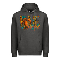 Charcoal Heather Love Fall Y'all Premium Hoodie - CowhideDigitalArt