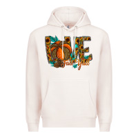 Pale Pink Love Fall Y'all Premium Hoodie - CowhideDigitalArt