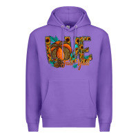 Purple Love Fall Y'all Premium Hoodie - CowhideDigitalArt