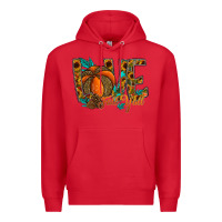 Red Love Fall Y'all Premium Hoodie - CowhideDigitalArt