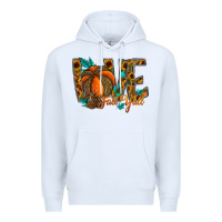 White Love Fall Y'all Premium Hoodie - CowhideDigitalArt