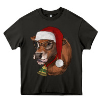 Asphalt christmas glasses heifer Heavy Core Tee - RanaPortraitStore
