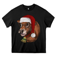 Black christmas glasses heifer Heavy Core Tee - RanaPortraitStore