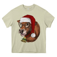 Mossy christmas glasses heifer Heavy Core Tee - RanaPortraitStore