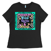 Black fueled by ıced coffee and anxiety Ladies Tee - TumblerDesignByShophia