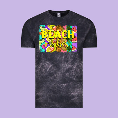 Beach Vibes Summer Brushstroke Vintage Tee Designed By Jasminsmagicworld