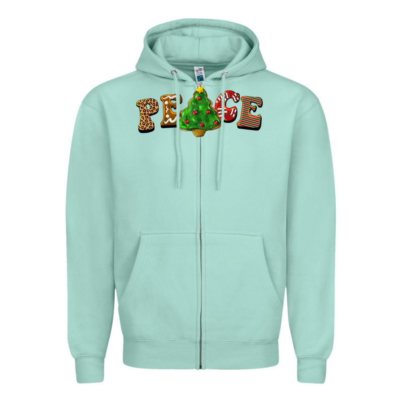 Christmas Peace Zipper Hoodie by BarkalooDesign | Teevron