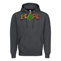 Smoke christmas peace Zipper Hoodie - BarkalooDesign