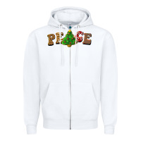 White christmas peace Zipper Hoodie - BarkalooDesign
