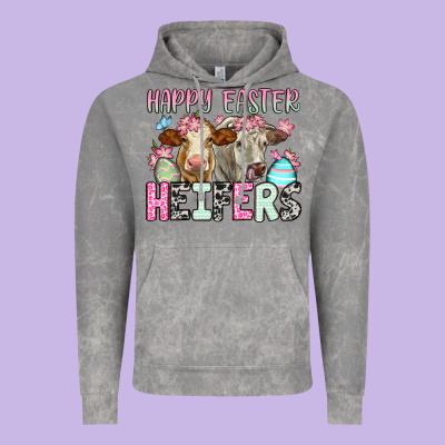 Happy Easter Heifers Vintage Hoodie Designed By Oliviacreatesart